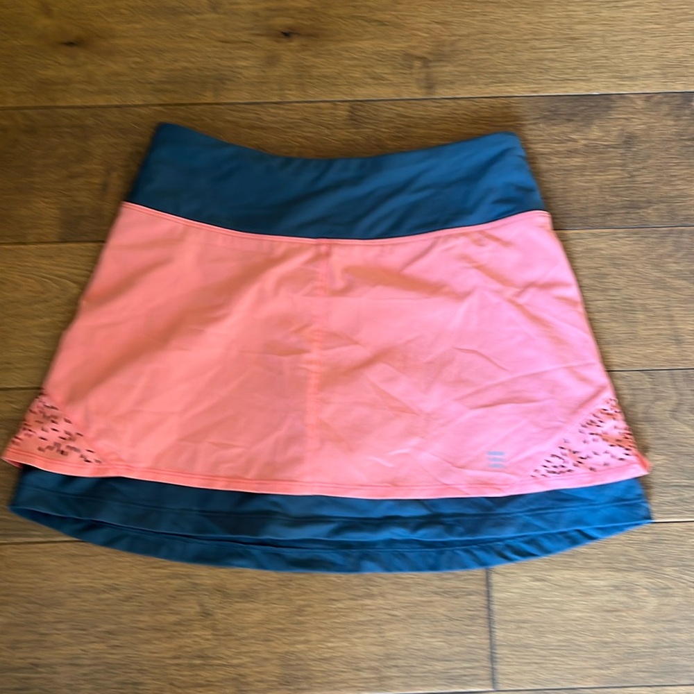 Title Nine Nimblene Peachy Coral Pink Skort Skirt Shorts XS